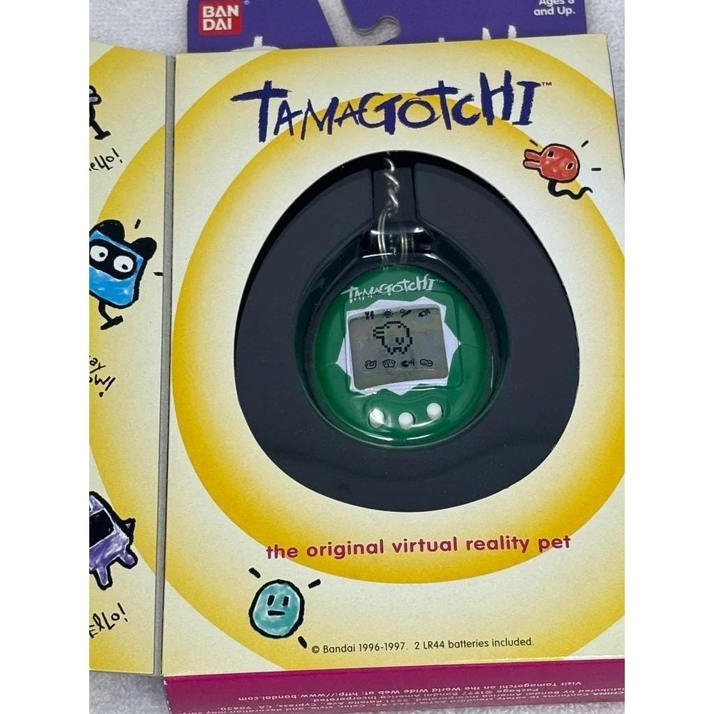 Tamagotchi Vintage‎ 1996-97 Original #1800 Green Yellow Gen 1 New in Box Rare